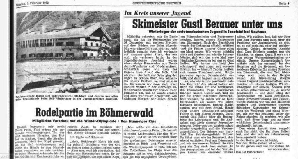 Sudetendeutsche Zeitung, 2. Februar 1952, Seite 9
