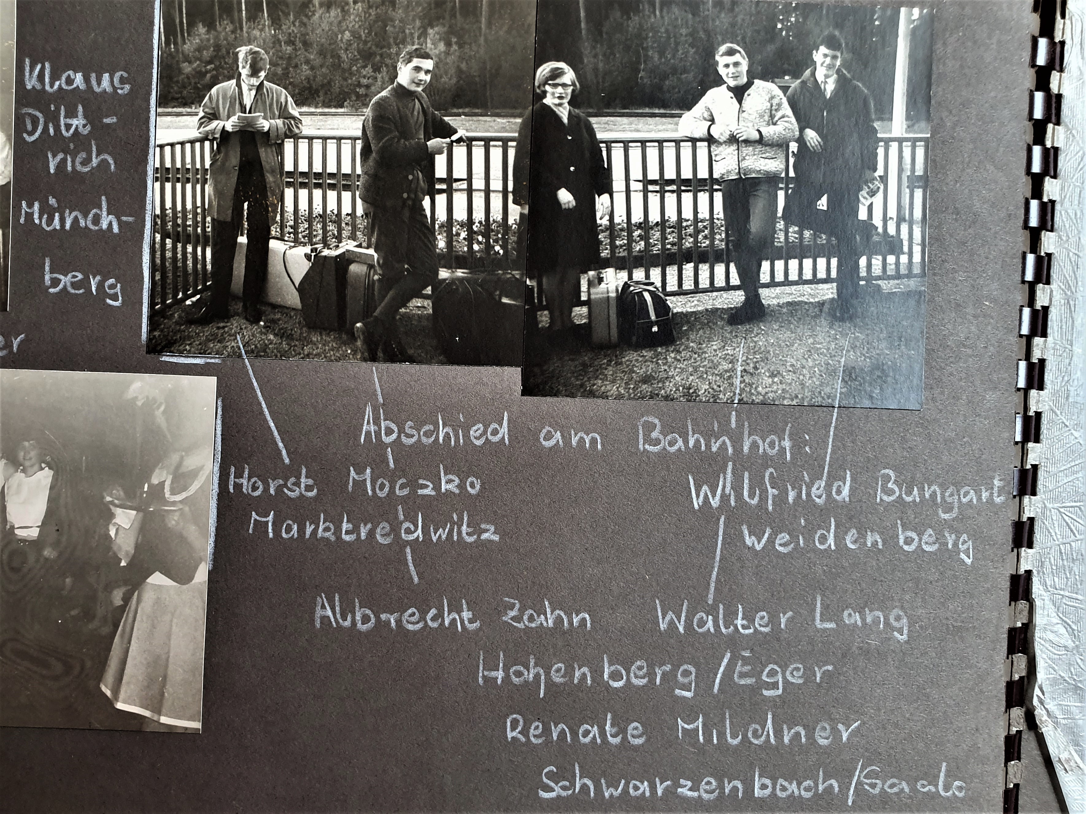 Abschied am Bahnhof Waldkraiburg 1966