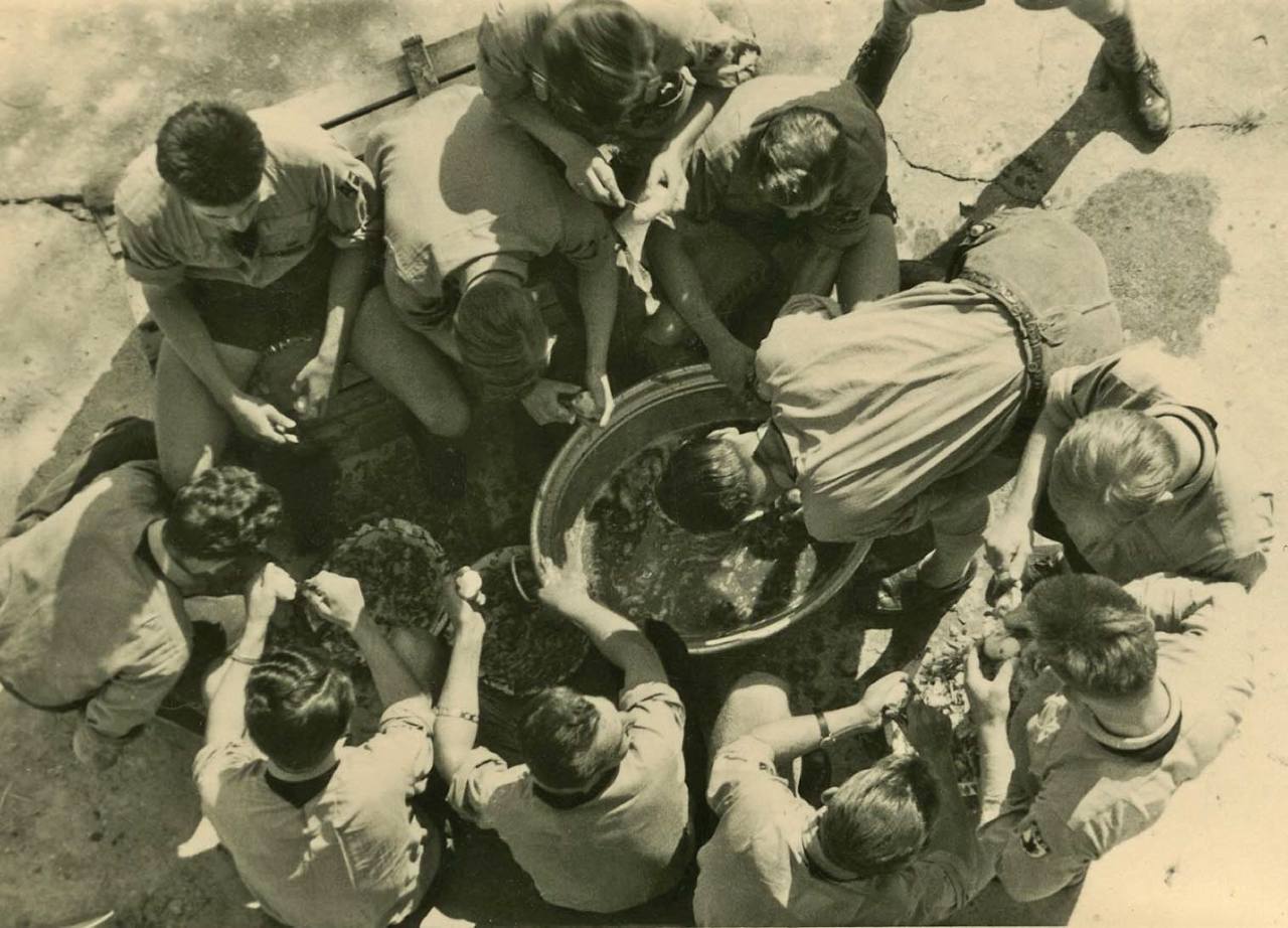 Beim Kartoffel-Schlen, 1956
