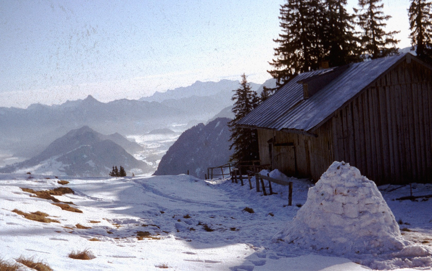Bei der Dinser Hütte, Foto von Ende 1963